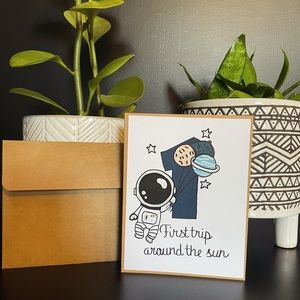 Baby first birthday card